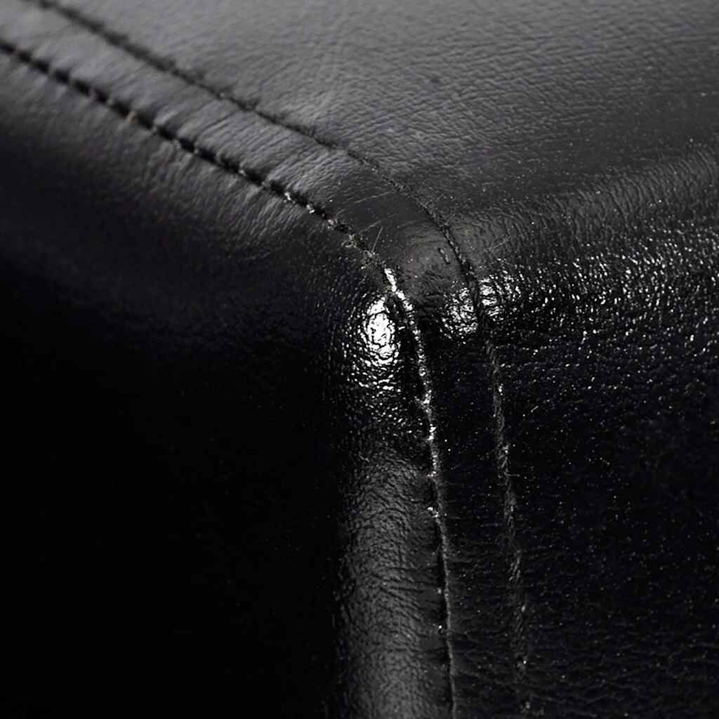 vidaXL كرسي بذراعين مكعب الشكل جلد صناعي أسود