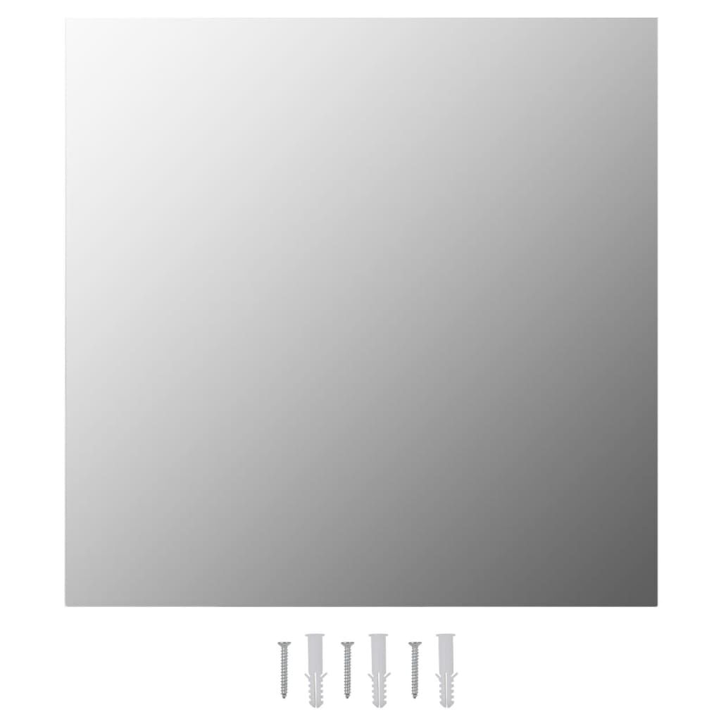 vidaXL مرايا حائط 2ق 50x50 سم زجاج مربع