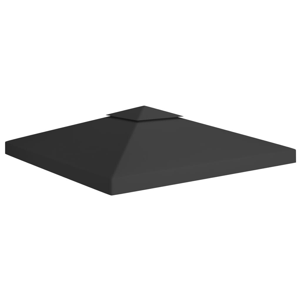 vidaXL غطاء جازيبو علوي ذو طبقتين 310 جرام/م² 3×3 م أسود