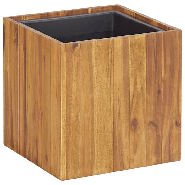 vidaXL حوض حديقة مرتفع 33.5×33.5×33.5 سم خشب أكاسيا صلب