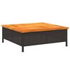 vidaXL غطاء قاعدة مظلة لون أسود 25x70x70 سم بولي روطان وأكاسيا