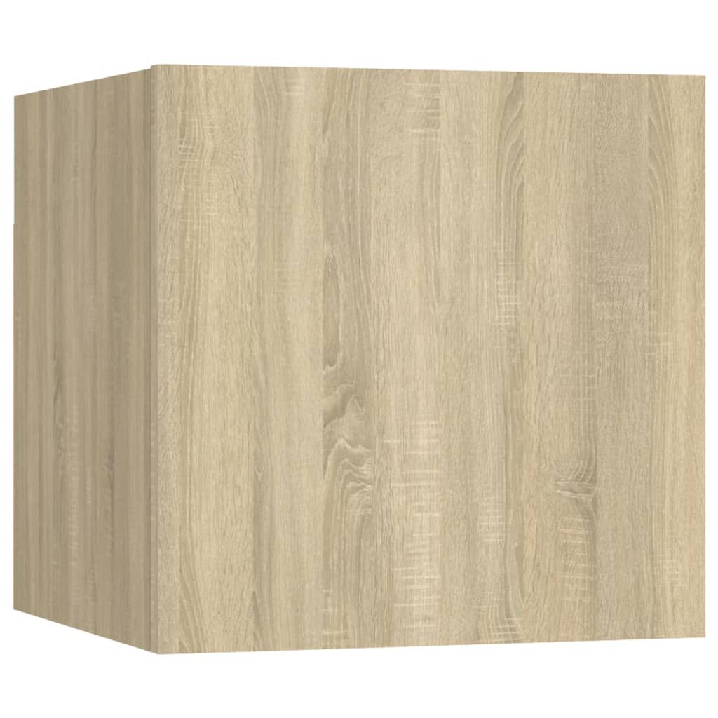 vidaXL خزانات جانب السرير 2 ق سونوما أوك 30.5×30×30 سم خشب صناعي