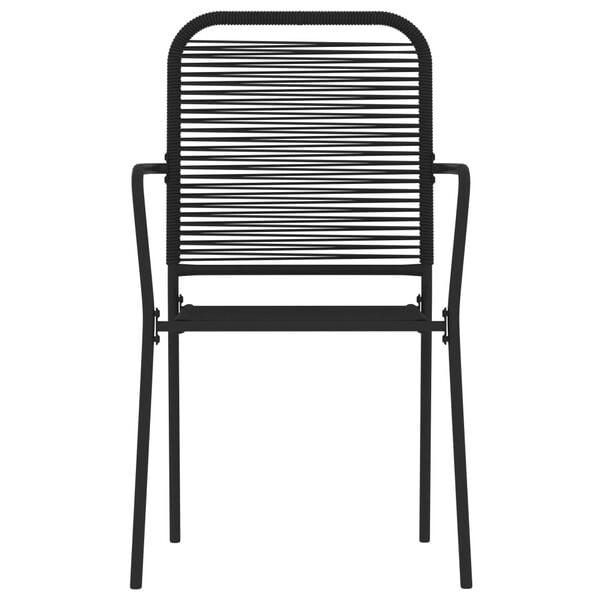 vidaXL عدد 5 قطع طقم سفرة حديقة أسود