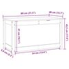vidaXL صندوق تخزين 45,5x40x80 سم خشب صنوبر صلب
