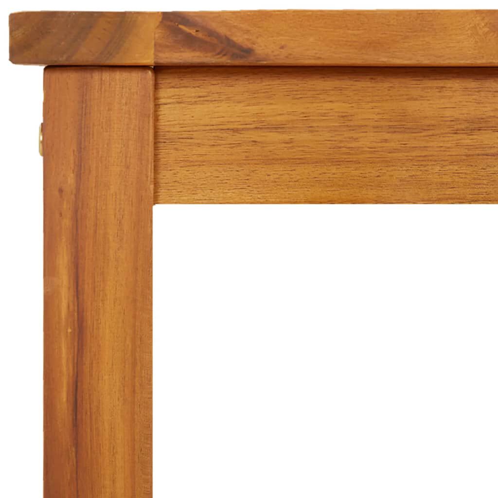 vidaXL مقعد طويل للحديقة 45x35x80 سم خشب أكاسيا صلب