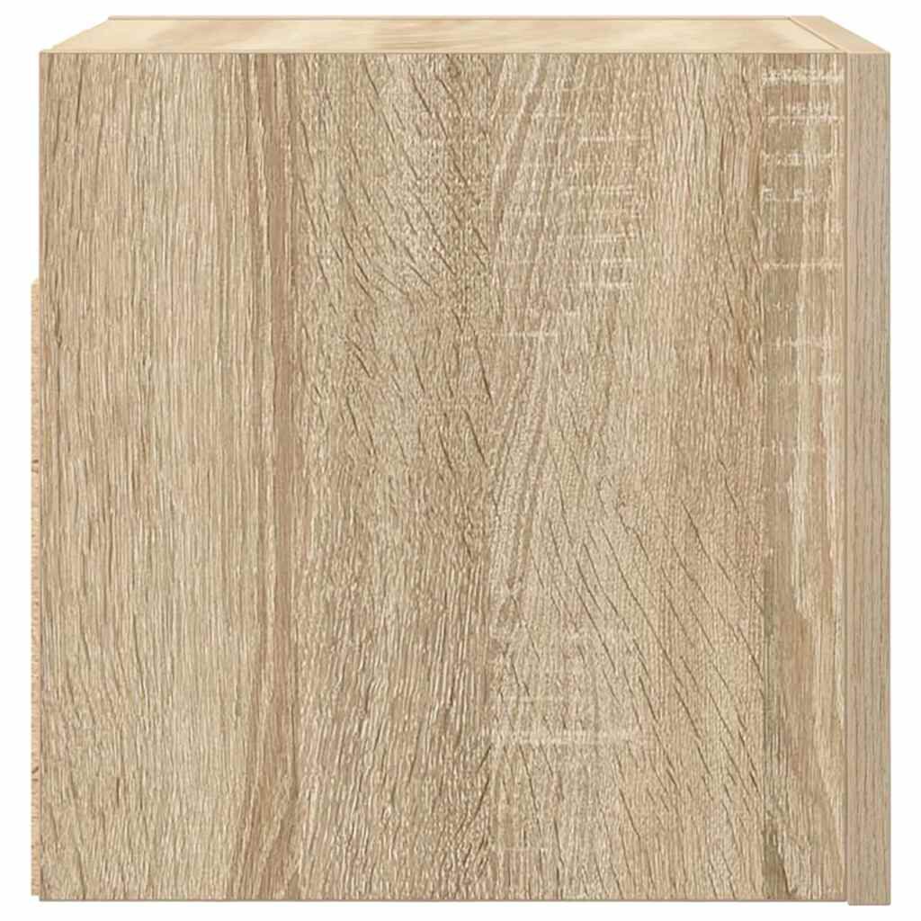 vidaXL خزانات تلفزيون جدارية 2 قطع سونوما أوك 30x30x30.5 سم