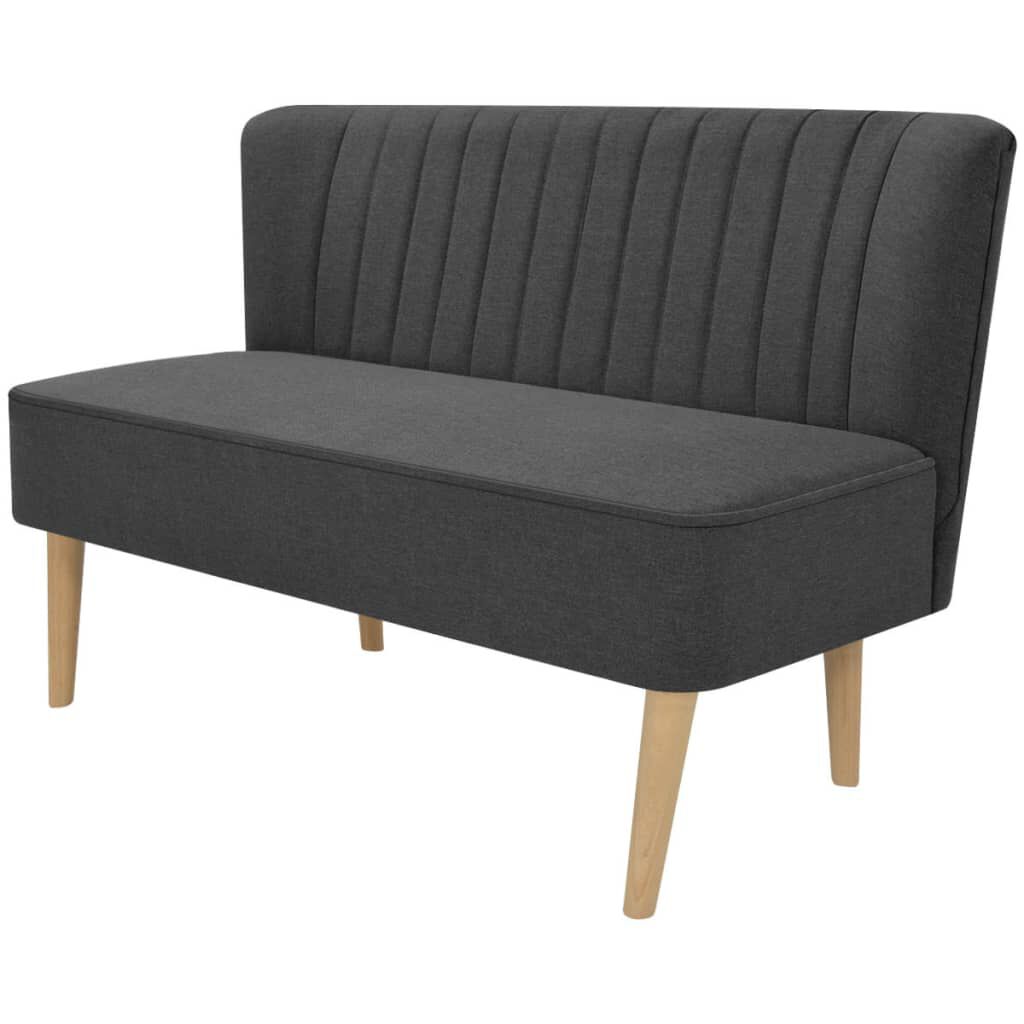 vidaXL أريكة قماش 117×55.5×77 رمادي داكن