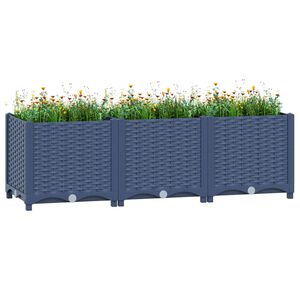 vidaXL حوض زراعي مرتفع 120&times;40&times;38 سم بولي بروبيلين