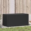 vidaXL صندوق تخزين للحديقة بولي روطان 100&times;50&times;50 سم أسود