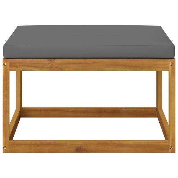 vidaXL عدد 5 قطع طقم جلسة حديقة مع وسائد خشب أكاسيا صلب