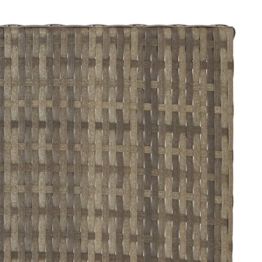 vidaXL طاولة قابلة للثني لون رمادي 45×35×32 سم بولي روطان