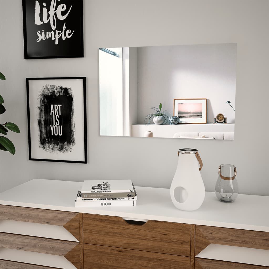vidaXL مرآة حائط 60×40 سم زجاج مستطيلة