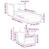 vidaXL سرير أريكة أرضي 2 في 1 لون كريمي 55x174x112 سم قماش