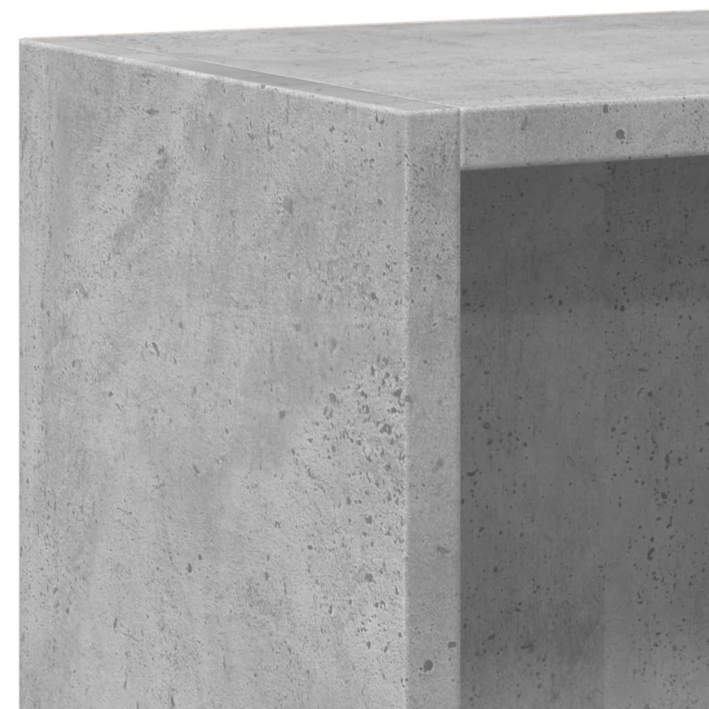 vidaXL رف كتب رمادي 60×24×76 سم خشب صناعي