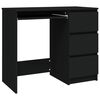 vidaXL مكتب لون أسود 90×45×76 سم خشب صناعي