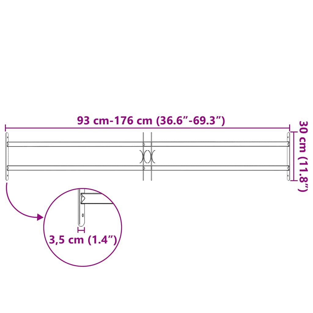 141381 شبكة أمان قابلة للتعديل للنوافذ مع 2 قضيب مستعرض 100-1500 ملم