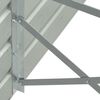 vidaXL حوض حديقة مرتفع فولاذ مجلفن 129×129×77 سم رمادي