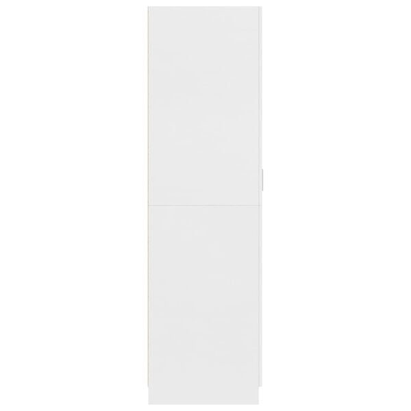 vidaXL خزانة ملابس لون أبيض 80×52×180 سم خشب صناعي