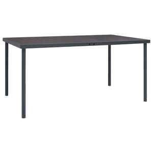 vidaXL طاولة سفرة خارجية 150&times;90&times;74 سم فولاذ