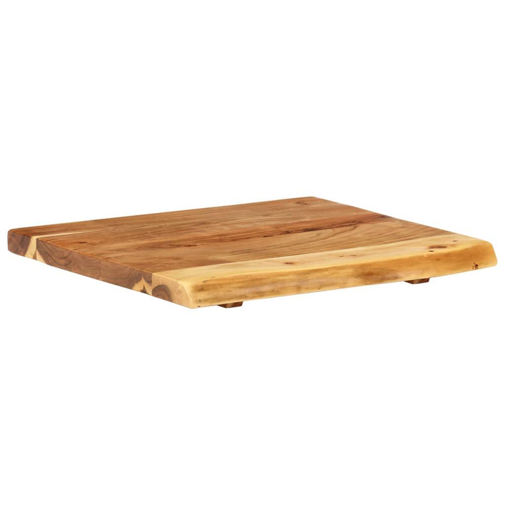 vidaXL سطح حوض غسيل الحمام خشب أكاسيا صلب 58×55×3.8