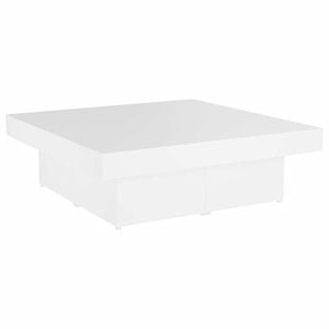 806912 vidaXL طاولة قهوة 90x90x28 سم خشب صناعي أبيض