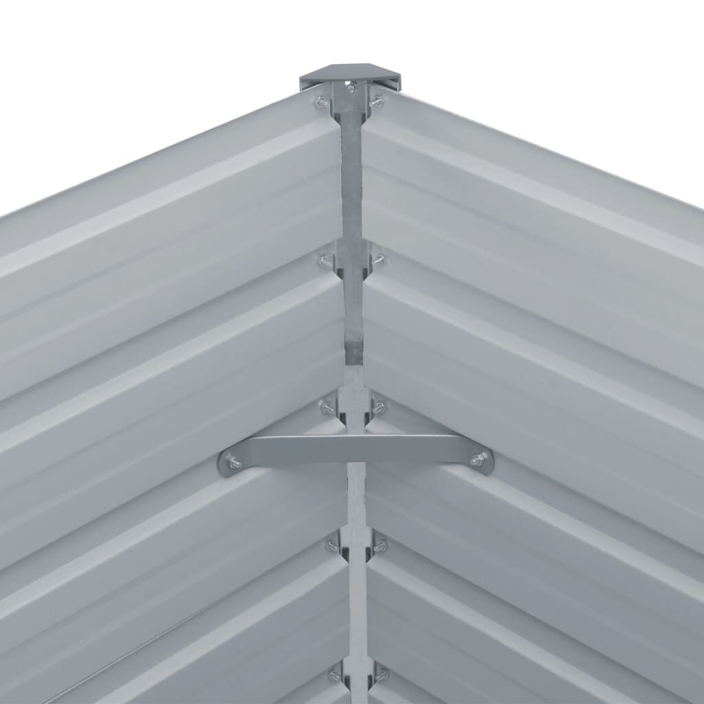 vidaXL حوض حديقة مرتفع 100×100×77 سم فولاذ مجلفن أخضر