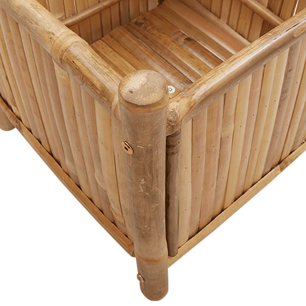 vidaXL أصيص 50x50x50 سم خيزران