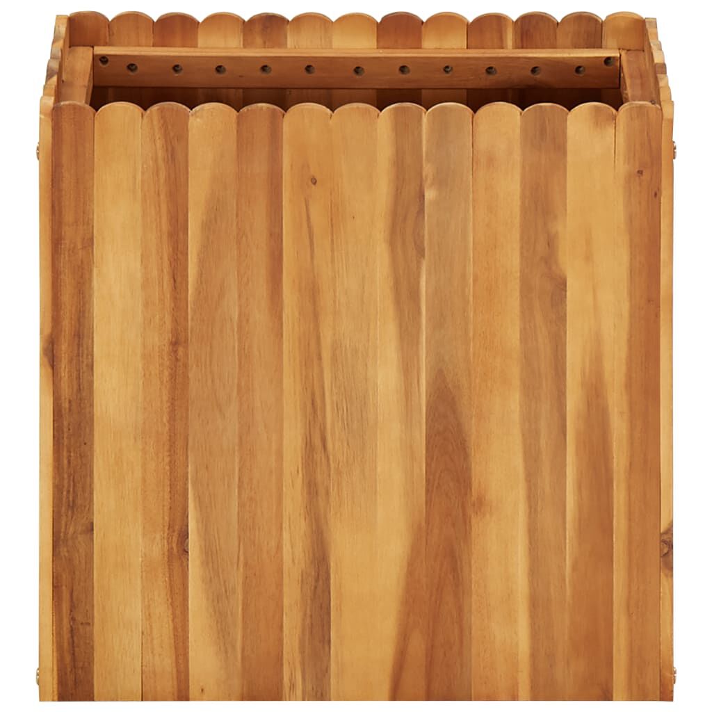 vidaXL حوض حديقة مرتفع 50×30×50 سم خشب أكاسيا صلب
