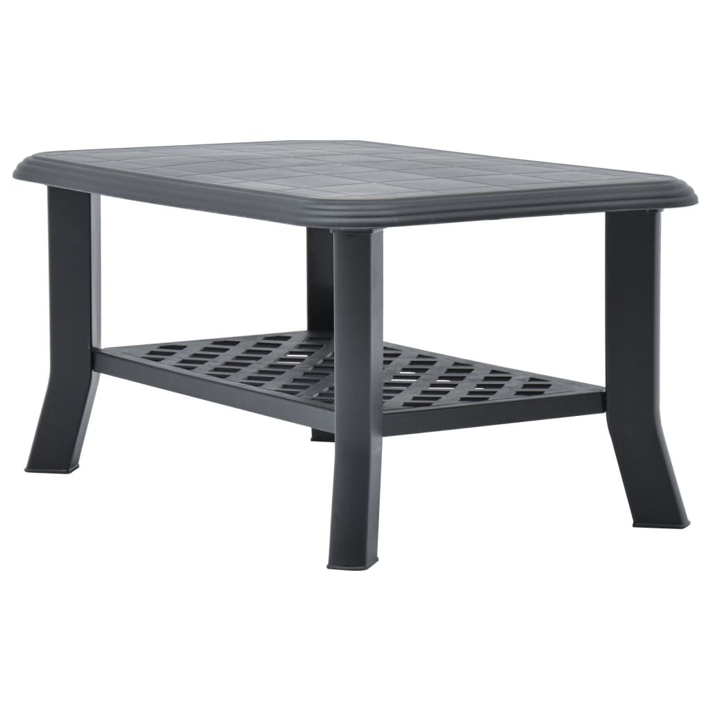 vidaXL طاولة قهوة أنثراسيت 90×60×46 سم بلاستيك