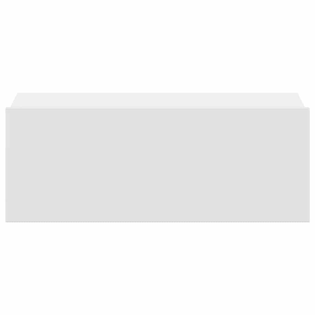 vidaXL منضدة سرير عائمة لون أبيض 40×30×15 سم خشب صناعي