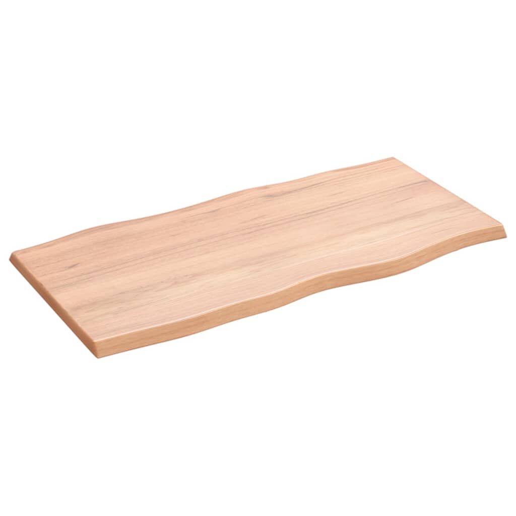 vidaXL سطح طاولة لون بني فاتح 2x40x80 سم خشب صنوبر صلب معالج وحواف خام