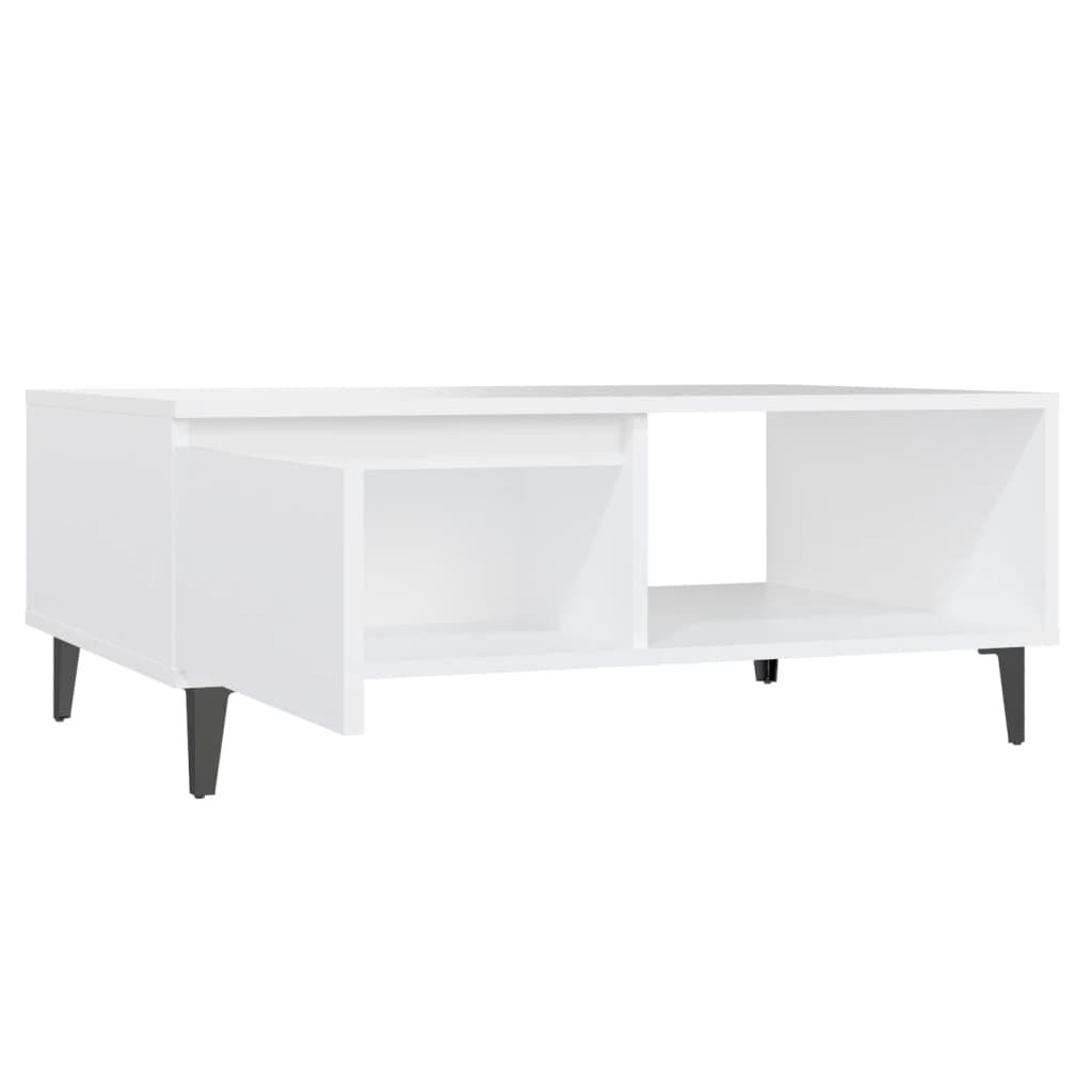 vidaXL طاولة قهوة أبيض 90×60×35 سم خشب صناعي