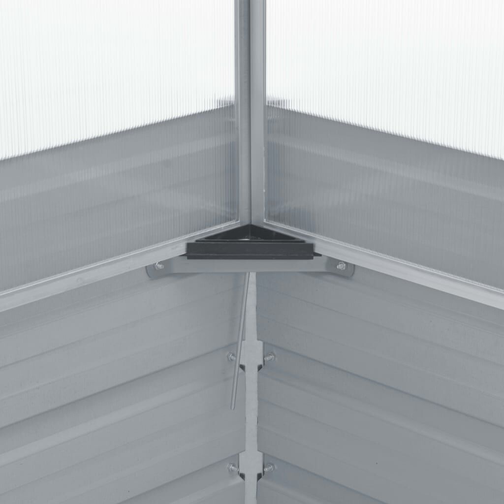 vidaXL دفيئة 100×100×85 سم فولاذ مجلفن رمادي