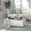 vidaXL طاولة قهوة لون رمادي أسمنتي 85×55×31 سم خشب صناعي