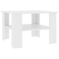 vidaXL طاولة قهوة لون أبيض 60×60×42 سم خشب صناعي
