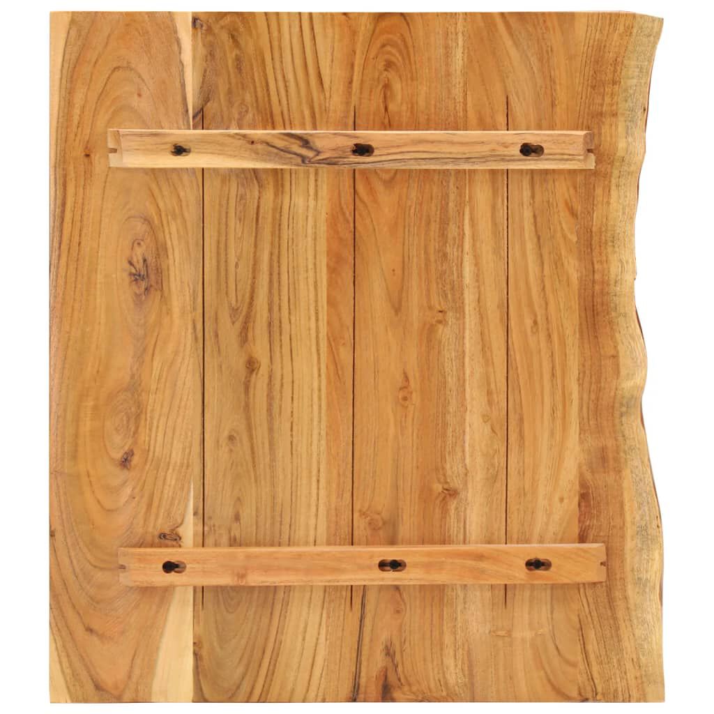 vidaXL سطح حوض غسيل الحمام خشب أكاسيا صلب 58×55×3.8