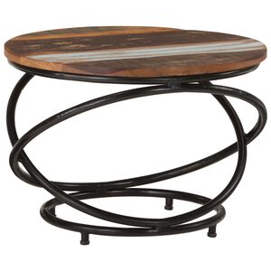 vidaXL طاولة قهوة قطر 55x40 سم خشب صلب مستصلح