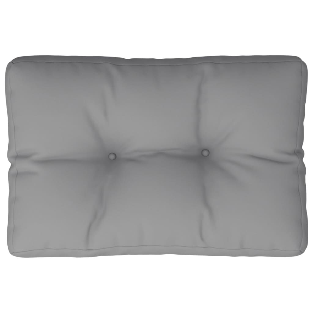 vidaXL وسادة أريكة طبلية رمادي 50×40×10 سم