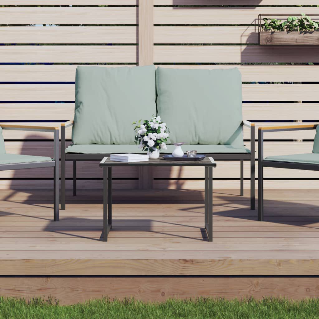 vidaXL طاولة حديقة أنثراسيت 55×40×37 سم فولاذ
