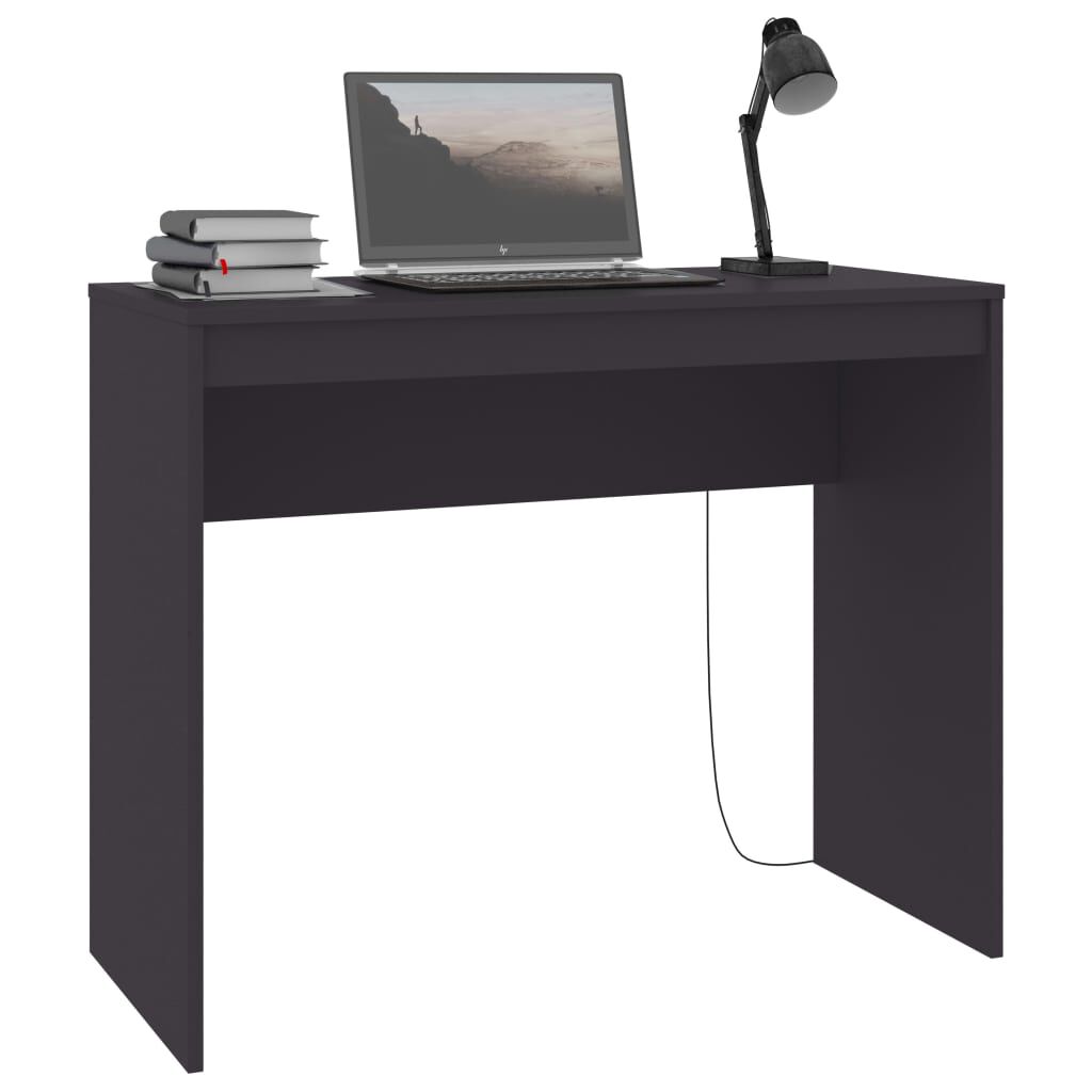 vidaXL مكتب رمادي 90×40×72 سم خشب مضغوط