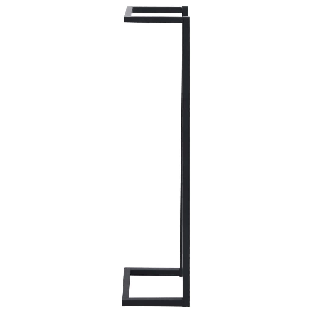 vidaXL حامل مناشف أسود 25×20×95 سم حديد