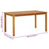 vidaXL طاولة حديقة 140×80×74 سم خشب أكاسيا صلب