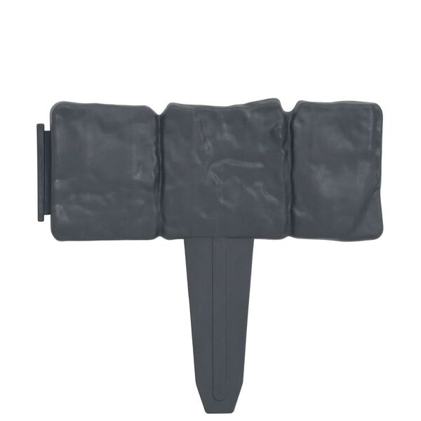 vidaXL سياج عشب مظهر حجري 41 ق بلاستيك 10 م