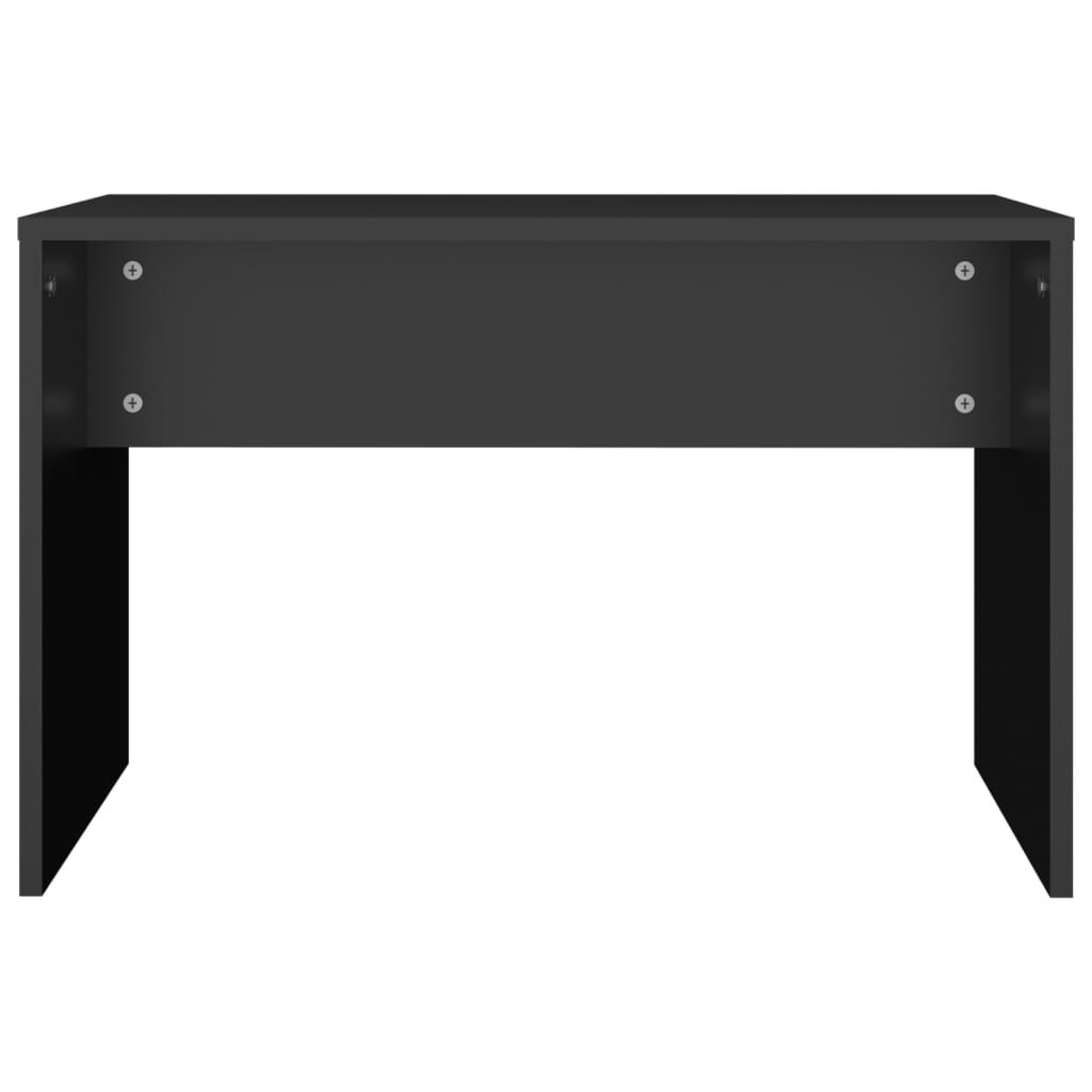 vidaXL كرسي تسريحة أسود 70×35×45 سم خشب صناعي