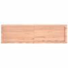 vidaXL سطح طاولة كاونتر حمام بني فاتح 140*40*(2-4) سم خشب صلب معالج
