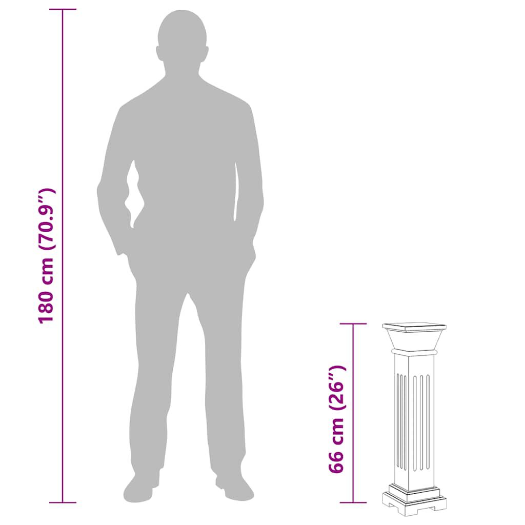 حامل نباتات عمود مربع كلاسيكي MDF