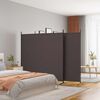 vidaXL مقسم غرفة 3-ألواح بني 525&times;180 سم قماش