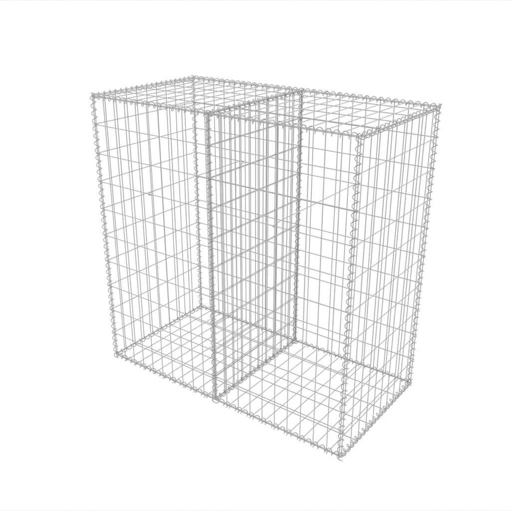 vidaXL سلة جابيون فولاذ مجلفن 100×50×100 سم