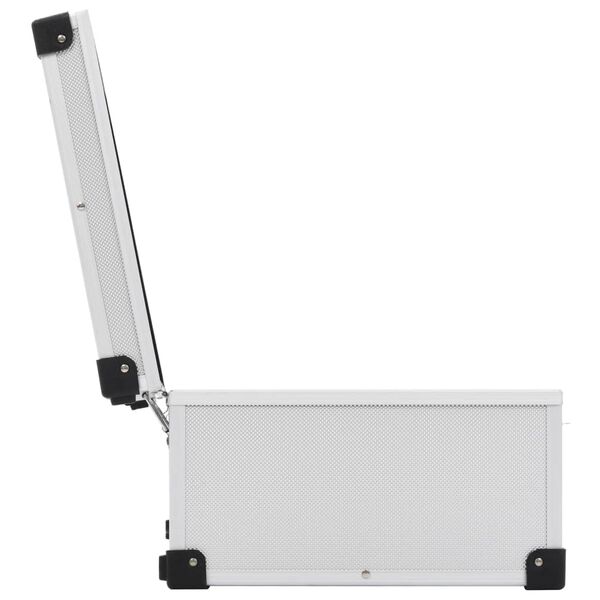 vidaXL صندوق سي دي لـ 80 قرص سي دي ألومنيوم ABS فضي