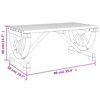 vidaXL طاولة قهوة حديقة 40x50x90 سم خشب التنوب الصلب
